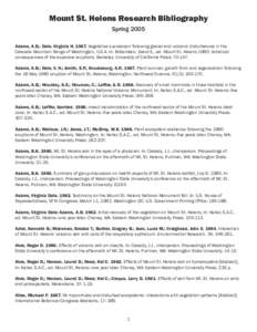 St. Helens / Explosive eruption / Types of volcanic eruptions / Volcanic ash / North Fork Toutle River / Spirit Lake / Toutle River / Cascade Range / The Eruption of Mount St. Helens! / Geology / Mount St. Helens / Volcanology