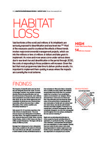 142 | adaptation performance review - habitat loss | Climate Vulnerability Monitor  Habitat Loss Vast territories of the world and millions of its inhabitants are seriously exposed to desertification and sea-level rise.2
