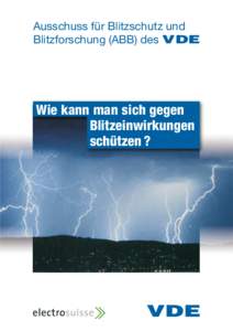 Ausschuss für Blitzschutz und Blitzforschung (ABB) des VDE Wie kann man sich gegen Blitzeinwirkungen schützen ?