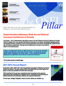 The OSFI Pillar – Fall 2012