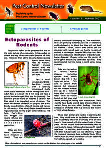 Published by the Pest Control Advisory Section INSIDE THIS ISSUE