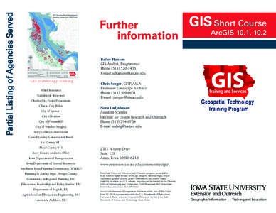 Bailey Hanson GIS Analyst, Programmer Phone[removed]E-mail [removed] GIS Technology Training Allied Insurance