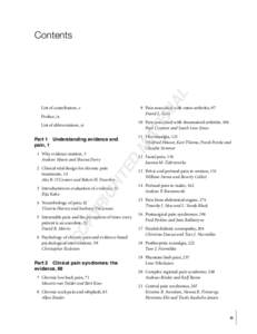 AL  Contents 9 Pain associated with osteo-arthritis, 97 David L. Scott
