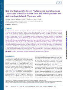 GBE Red and Problematic Green Phylogenetic Signals among Thousands of Nuclear Genes from the Photosynthetic and