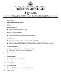 Adjournment / Parliamentary procedure / Meetings / Agenda