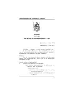 Marine Board Amendment Act 1997