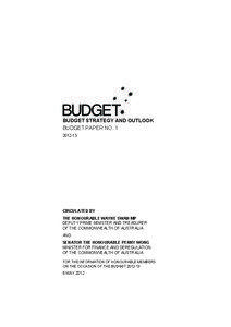 BUDGET STRATEGY AND OUTLOOK BUDGET PAPER NO[removed]