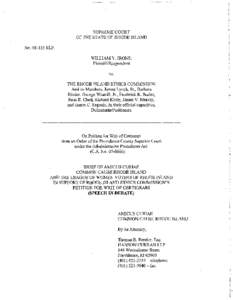 SUPREME COURT OF THE STATE OF RHODE ISLAND NoM.P. WILLIAM V. IRONS, Plaintiff/Respondent vs.