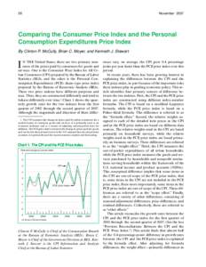 Comparing the Consumer Price Index and the Personal Consumption Expenditure Price Index