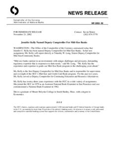 Finance / Comptroller / National bank / Year of death missing / Lawrence O. Murray / John C. Dugan / Banks / Office of the Comptroller of the Currency / Business