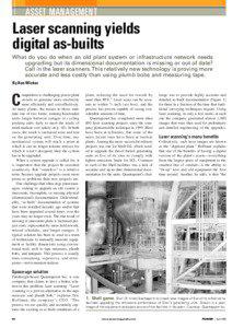 ASSET MANAGEMENT  Laser scanning yields