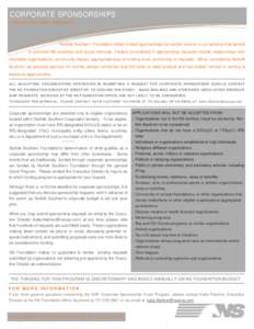 2014 NSF Corporate Sponsorship Guidelines - 1 page