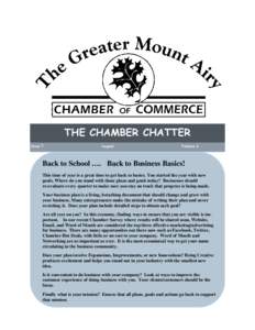 THE CHAMBER CHATTER Issue 7 August  Volume 4