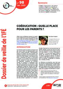 98  Dossier de veille de l’IFÉ n° Jan. 2015