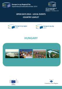 OPEN DAYS 2014 – LOCAL EVENTS COUNTRY LEAFLET HUNGARY  INDEX