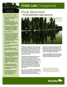 Childs Lake Campground Duck Mountain Provincial Park Duck Mountain
