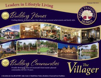Leaders in Lifestyle Living  Summer/Fall 2013 Building Homes