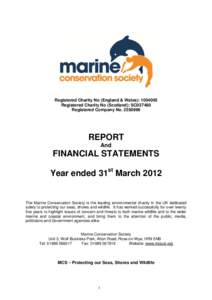 Consolidated Statement of Financial Activities for the year ended 31 March[removed]