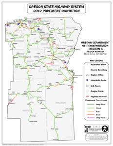 OREGON STATE HIGHWAY SYSTEM 2012 PAVEMENT CONDITION[removed]
