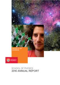 FACULTY OF SCIENCE SCHOOL OF PHYSICS[removed]ANNUAL REPORT