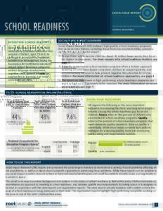 SOCIAL ISSUE REPORT  SCHOOL READINESS EDUCATION AND YOUTH DEVELOPMENT