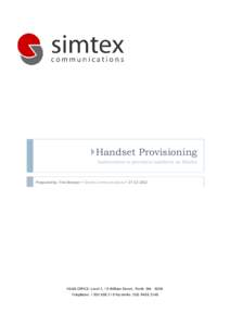 Microsoft Word - Simtex Manual - Handset Provisioning