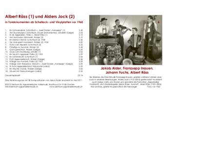 Albert Räss (1) und Alders Jock[removed]in Tondokumenten ab Schellack- und Vinylplatten vor[removed].