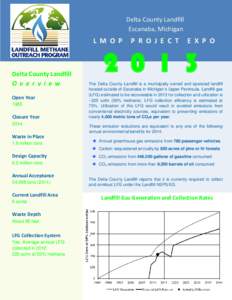 LMOP Project Expo 2013 – Delta County Landfill, Michigan