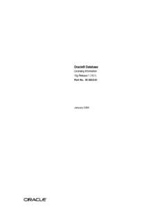 Oracle® Database Licensing Information 10g Release[removed]Part No. B13552-01  January 2004