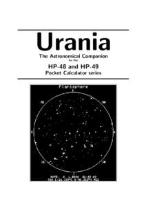 Urania The Astronomical Companion for the HP-48 and HP-49 Pocket Calculator series