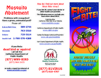 West Nile Virus brochure - English.indd