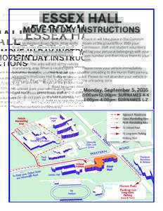 ESSEX HALL  MOVE-IN DAY INSTRUCTIONS Please approach Essex Hall by driving north on Western Road (Note: Wharncliffe Road becomes Western Road just north