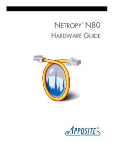 NETROPY N80 ® HARDWARE GUIDE  ®