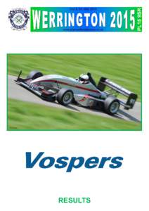 RESULTS  The Vospers Werrington Park Hillclimb 2015 Thank you for competing at this year’s Vospers Werrington Park Hillclimb, here are the results of the meeting. Apologies for the Cornish “sunshine”, we are blami