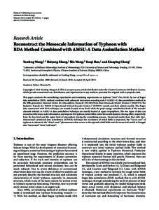 Hindawi Publishing Corporation Advances in Meteorology Volume 2010, Article ID[removed], 11 pages doi:[removed][removed]Research Article