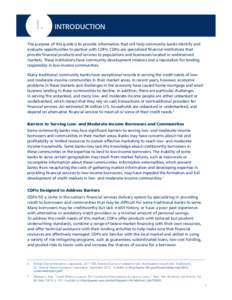 Financial services / Community Development Financial Institutions Fund / Economy of the United States / Finance / Community Reinvestment Act / Unbanked / Bank / Opportunity finance / Community Development Finance Association / Community development / Ethical banking / Community development financial institution