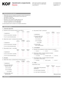 Questionario congiunturale Banche – –