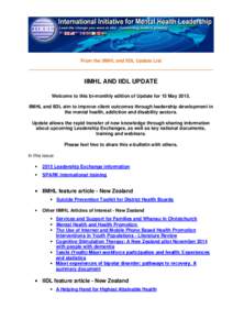 Health promotion / Mental health / Positive psychology / Health care provider / Mental disorder / Recovery approach / Bipolar disorder / District Health Board / Māori people / Health / Psychiatry / Medicine