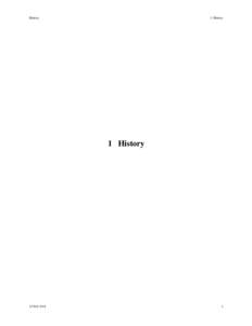 History  1 History 1 History