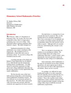 Mathematics / Mathematics education / Algebra / Arithmetic / Foundations of mathematics / Elementary mathematics / Standard algorithms / Multiplication / Emmy Noether / Division / Addition / Principles and Standards for School Mathematics