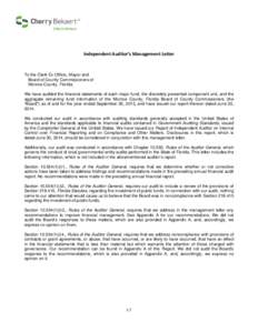 Microsoft Word - Revised BOCC - Florida Management Letter