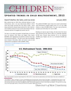 U p dat ed t r en d s i n c h i l d m a lt r eat m e n t, [removed]David Finkelhor, Kei Saito, and Lisa Jones January[removed]New national data for 2013 show continued declines in child