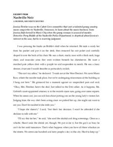 EXCERPT FROM  Nashville Noir  A MURDER, SHE WROTE MYSTERY   Jessica Fletcher was on the Cabot Cove committee that sent a talented young country 