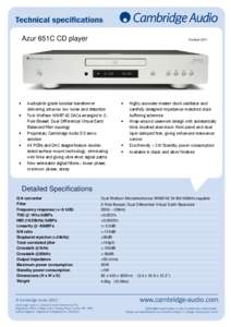 Azur 651C CD player  • •  •