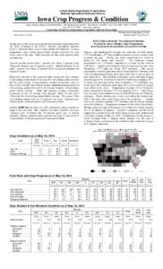 United States Department of Agriculture National Agricultural Statistics Service Iowa Crop Progress & Condition Upper Midwest Region-Iowa Field Office · 210 Walnut Street Ste 833 · Des Moines IA 50309 · ([removed]