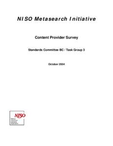 Microsoft Word - Content Provider Survey Report final.doc