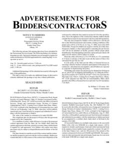 ADVERTISEMENTS FOR  BIDDERS/CONTRACTORS NOTICE TO BIDDERS OFFICE OF GENERAL SERVICES