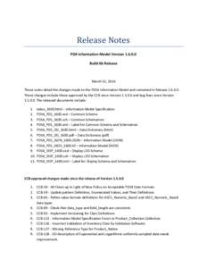 Release	Notes PD4 Information Model VersionBuild 6b Release March 31, 2016 These notes detail the changes made to the PDS4 Information Model and contained in Release.