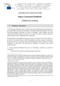 Impact Assessment Handbook