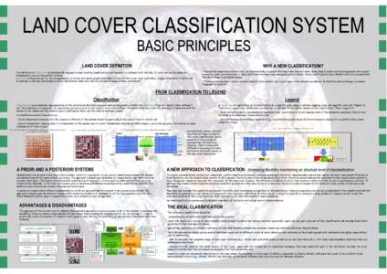 LAND COVER CLASSIFICATION SYSTEM BASIC PRINCIPLES LAND COVER DEFINITION WHY A NEW CLASSIFICATION?